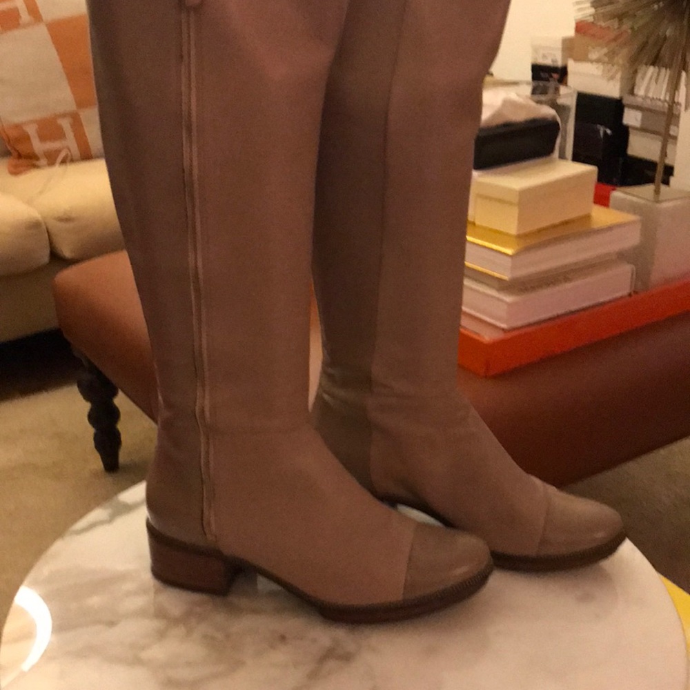 Taupe to the Knee Boots